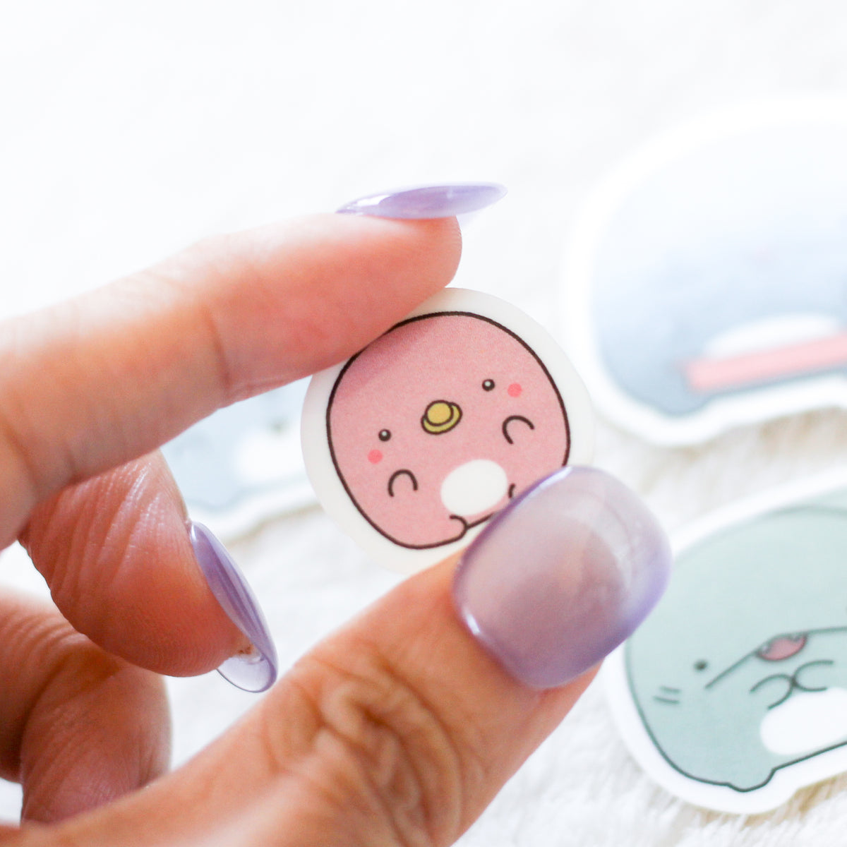 【親子イルカ】みんな集合っ✨全キャラステッカーセット(5枚入り)