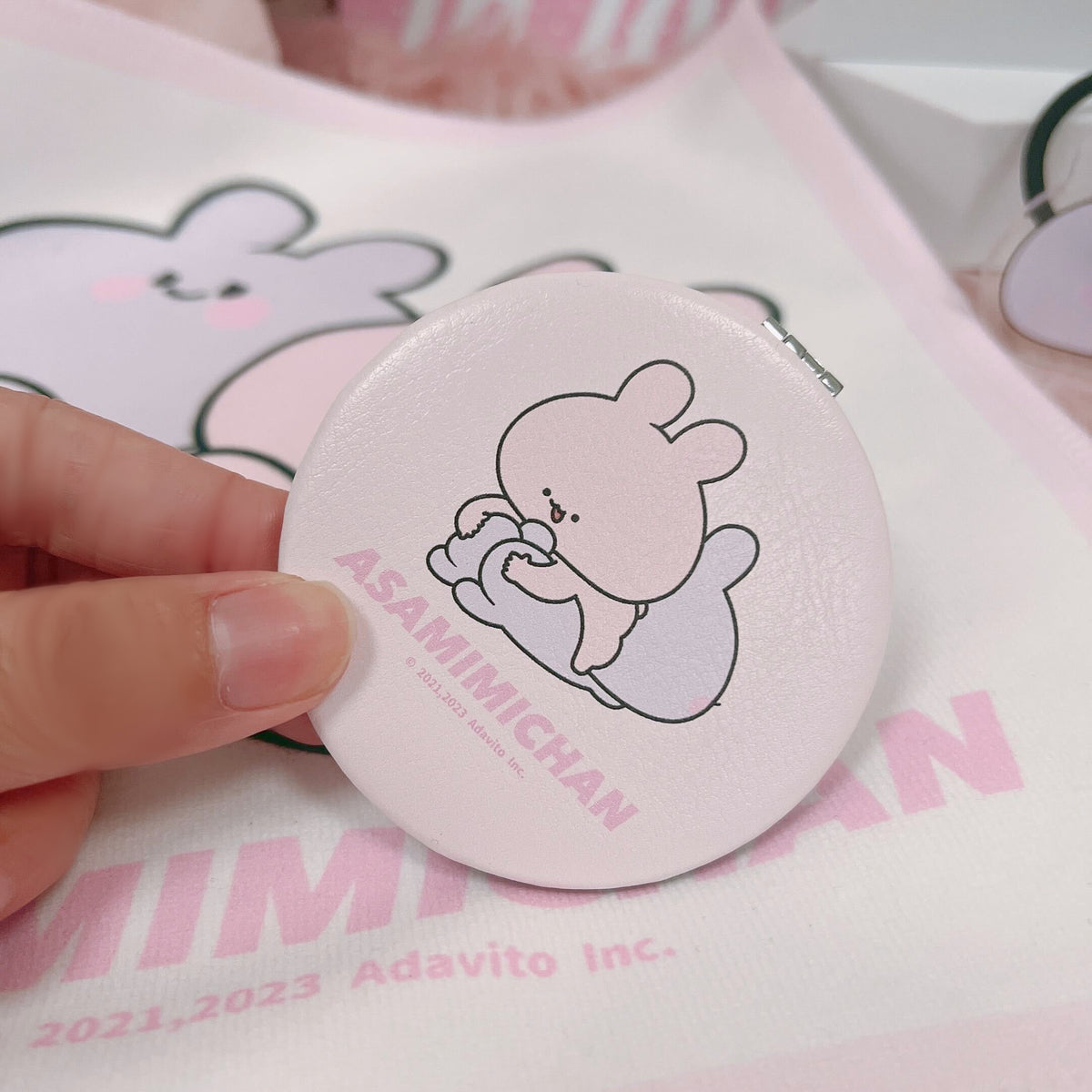 【あさみみちゃん】折りたたみコンパクトミラー(あさみみ BASIC 2023April)【6月上旬発送】
