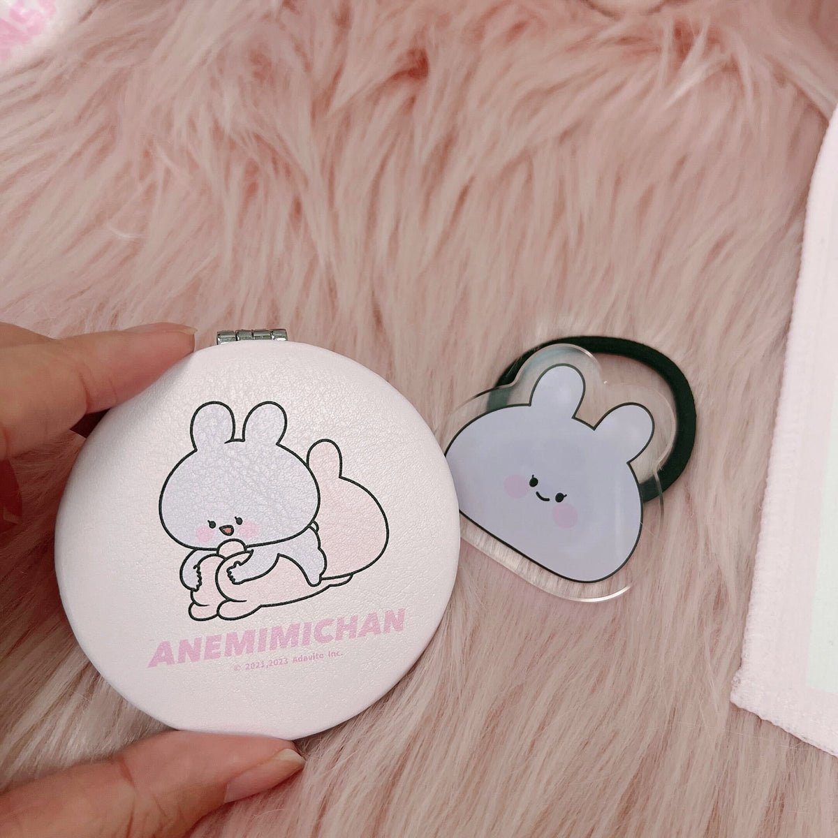 【あさみみちゃん】折りたたみコンパクトミラー(あさみみ BASIC 2023April)【6月上旬発送】