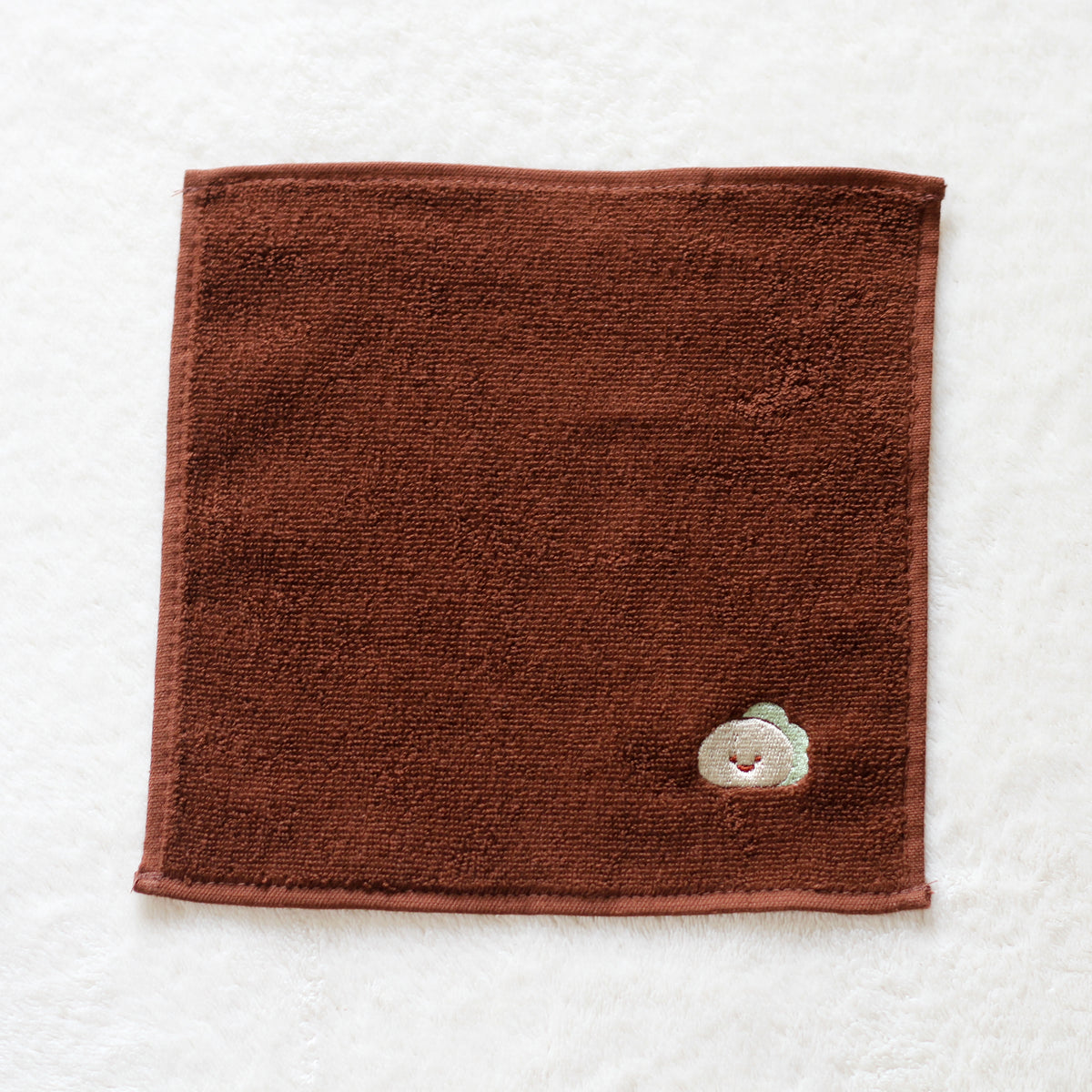【困りザウルス】にっこり♪刺繍タオルハンカチ【11月中旬発送】
