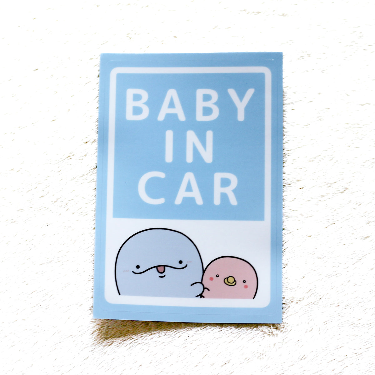 【親子イルカ】赤ちゃんが乗ってます♪ベビーインカーステッカー