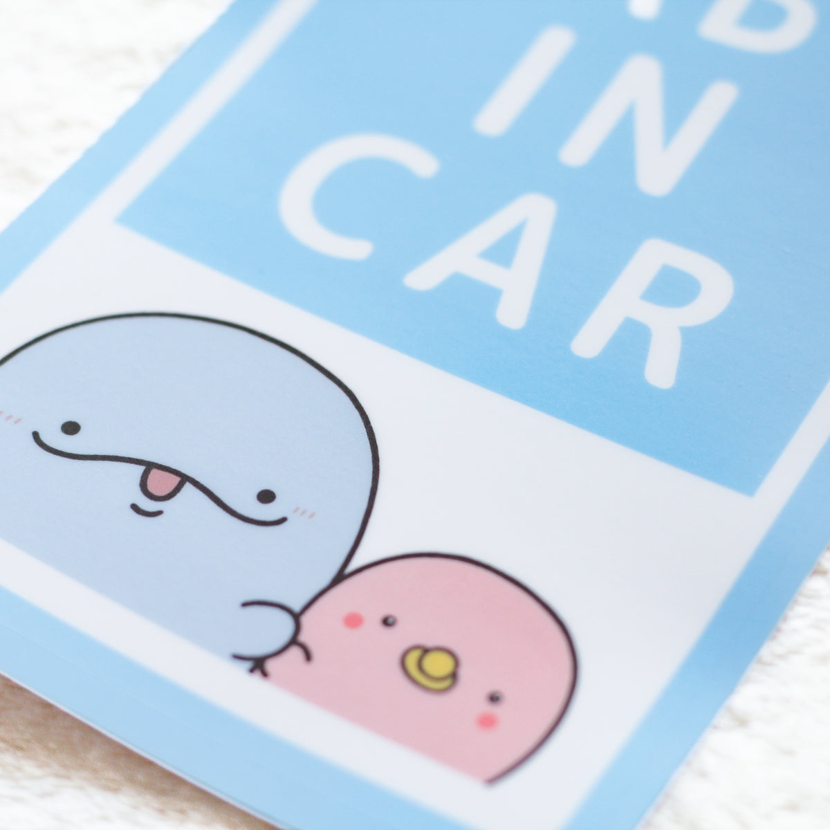 【親子イルカ】赤ちゃんが乗ってます♪ベビーインカーステッカー