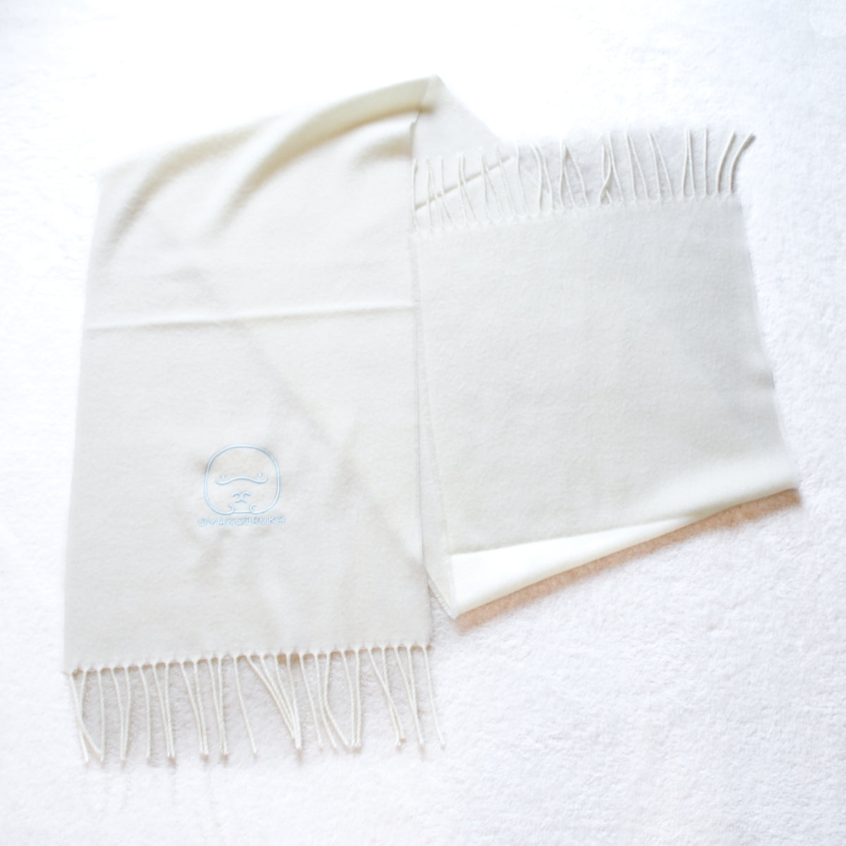 【親子イルカ】寒い日もぬくぬく✨刺繍マフラー【12月中旬発送】