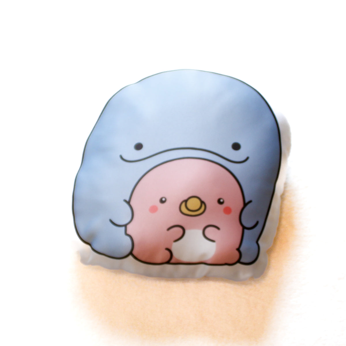 【親子イルカ】ピーちゃん大好き❣️ダイカットクッション