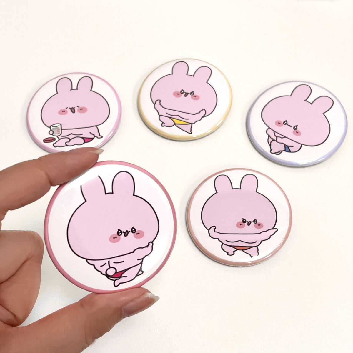 【あさみみちゃん】まちょみみランダム缶バッジ(全5種)(再販)【8月下旬発送】