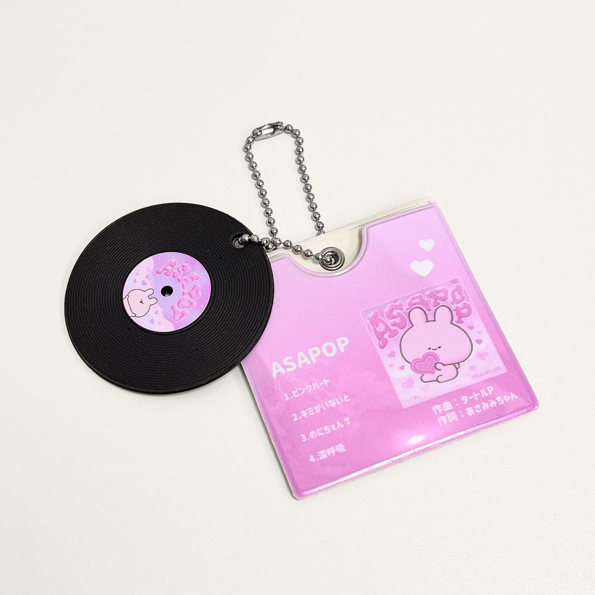 【あさみみちゃん】BAND_かざして再生!レコード型キーホルダー(ASAMIMI BASIC 2024 March)