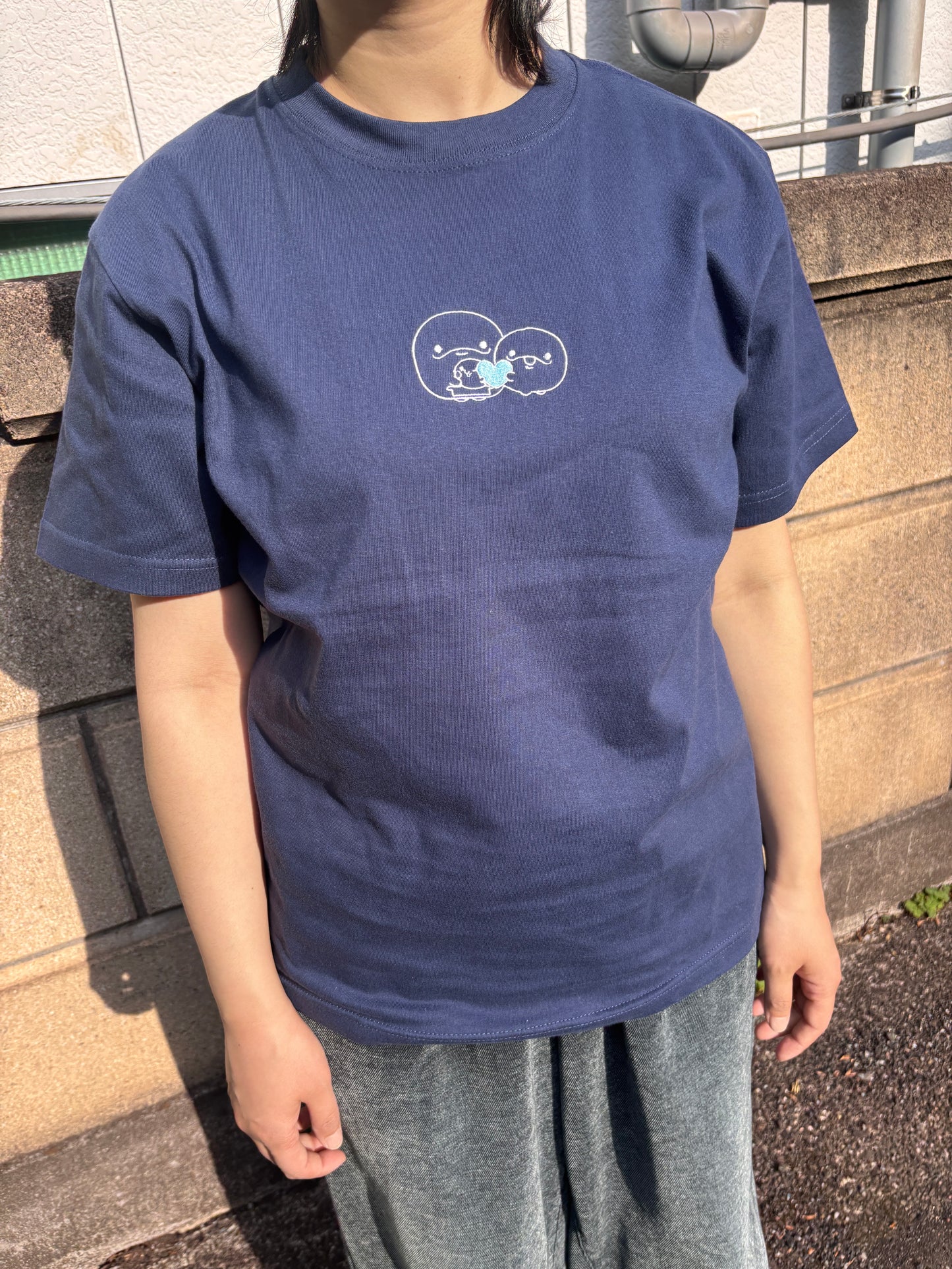 【親子イルカ】刺繍Tシャツ【6月下旬発送】