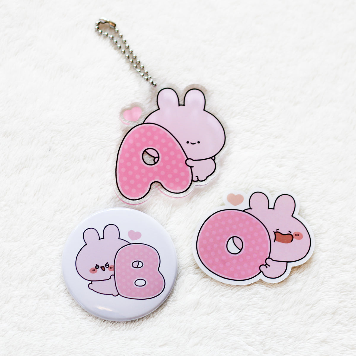 【あさみみちゃん】血液型缶バッジ(全4種)【3月中旬発送】