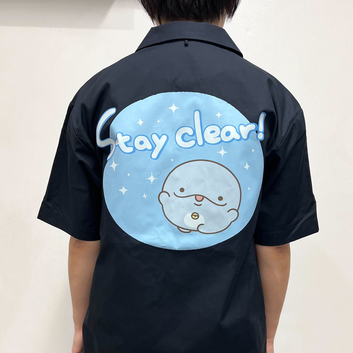 【親子イルカ】T/Cオープンカラーシャツ(ワンサイズ)【6月中旬発送】