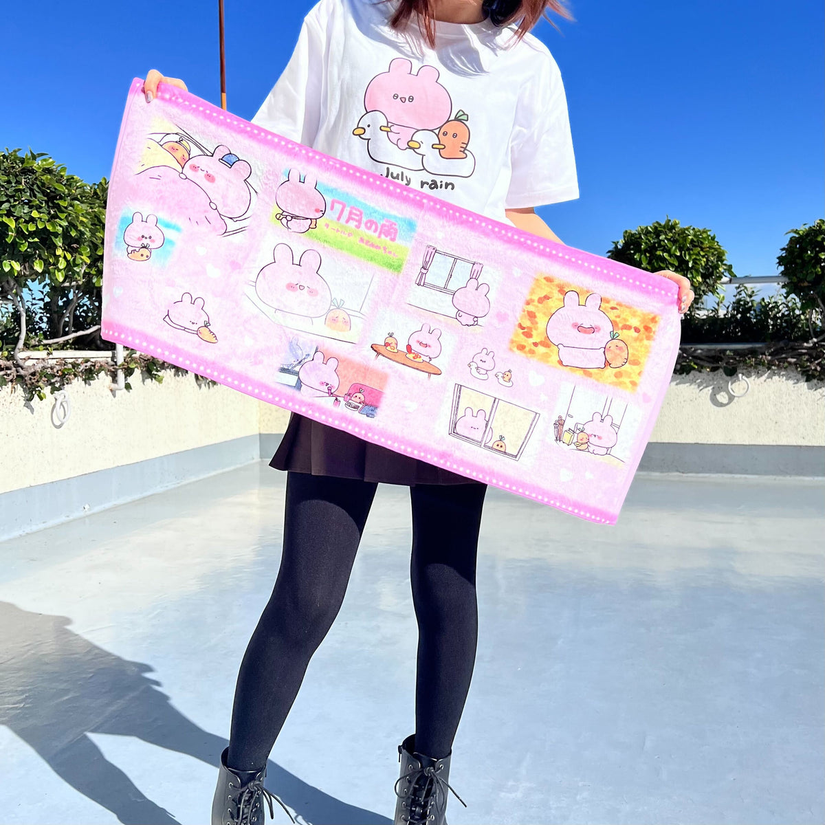 【あさみみちゃん】シーンを振り返る♪フェイスタオル(7月の雨シリーズ)【1月下旬発送】