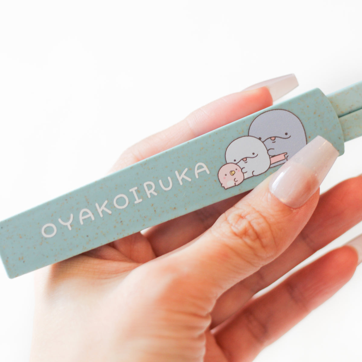 【親子イルカ】キャップ付き箸【3月中旬発送】