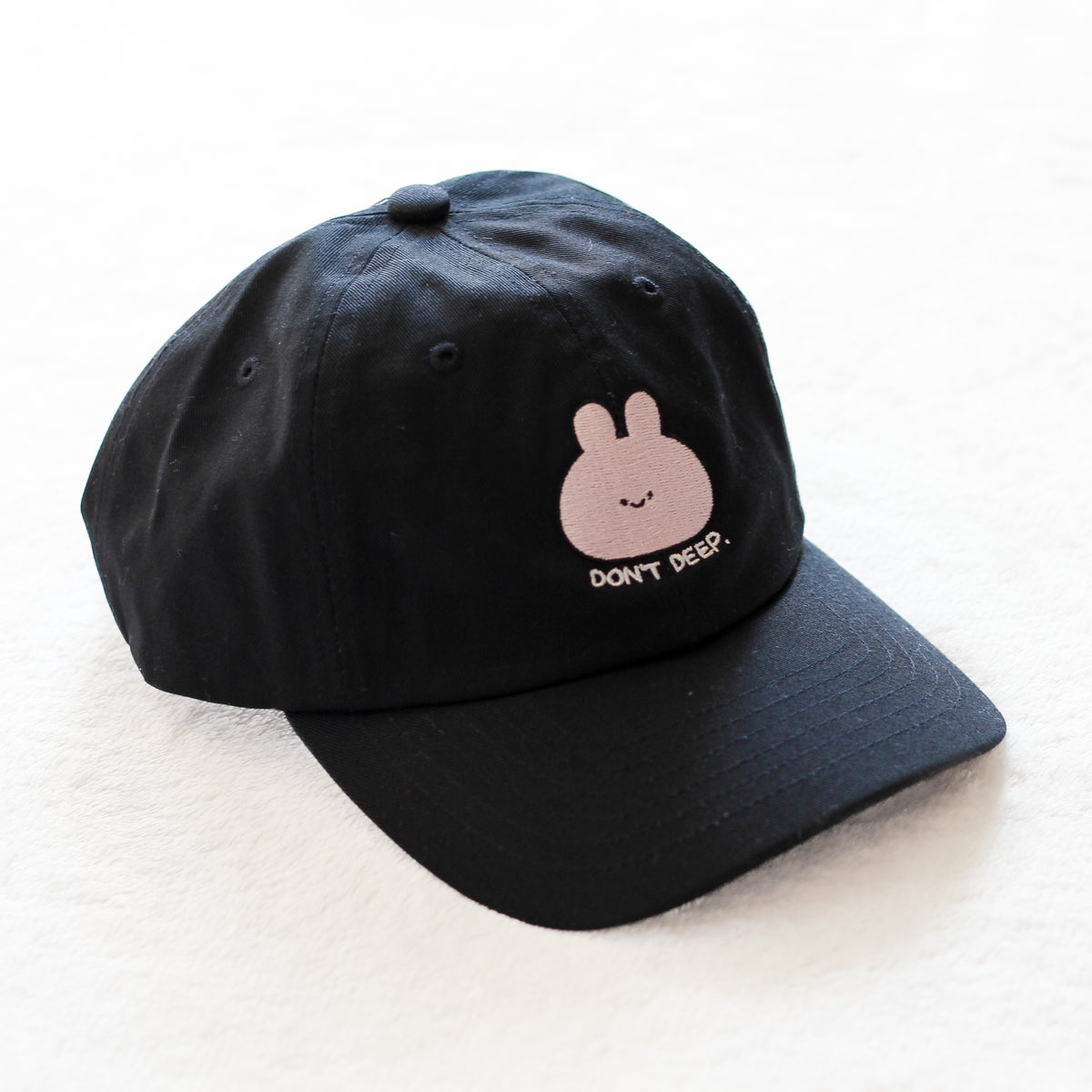 【あさみみちゃん】DON'T DEEP.刺繍キャップ【3月中旬発送】