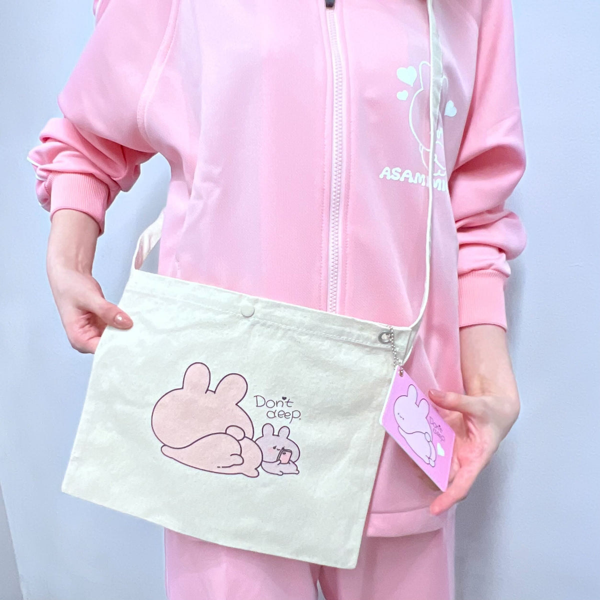 【あさみみちゃん】ハトメ付きサコッシュ(ASAMIMI BASIC 2024 APRIL)
