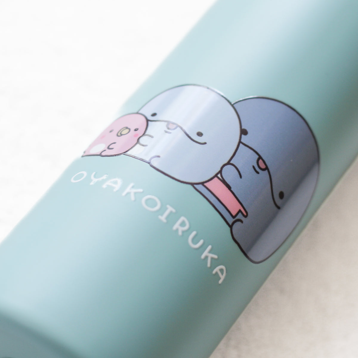 【親子イルカ】みんな仲良しスリムサーモステンレスボトル(300ml)【3月中旬発送】