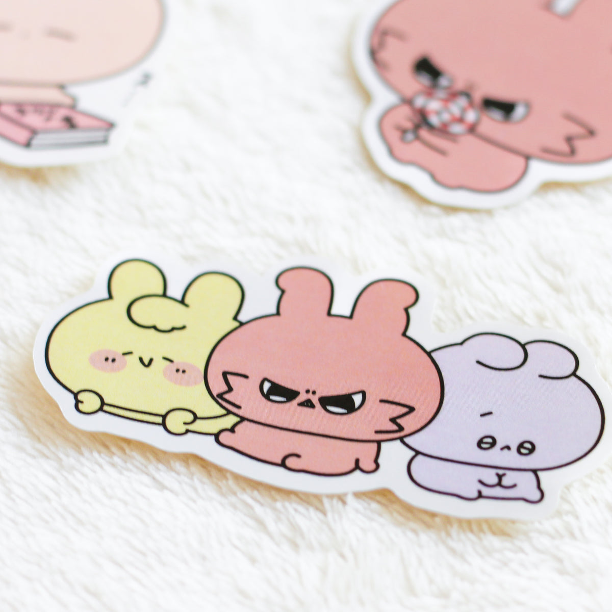 【あさみみちゃん】イライラちゃんステッカーセット(3枚入り)【4月中旬発送】