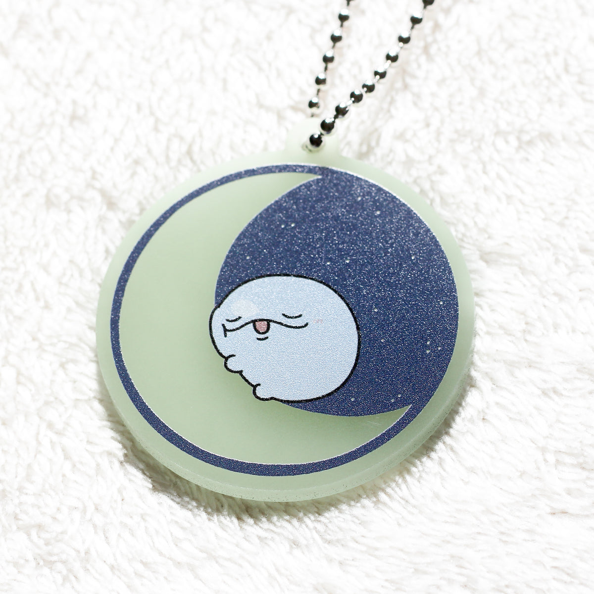 【親子イルカ】暗いところで光るよ🌙蓄光アクキー【4月中旬発送】