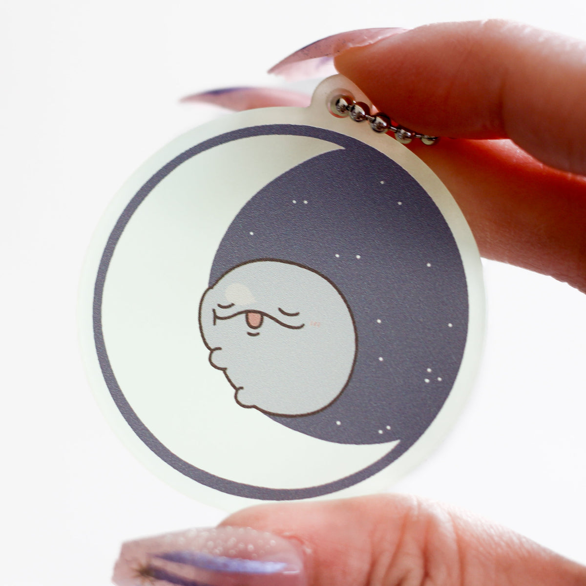 【親子イルカ】暗いところで光るよ🌙蓄光アクキー【4月中旬発送】