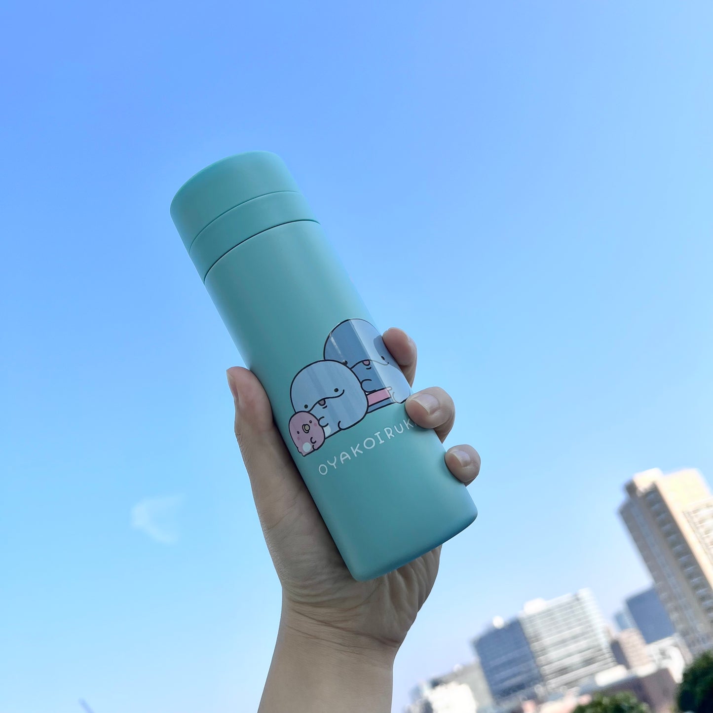 【親子イルカ】みんな仲良しスリムサーモステンレスボトル(300ml)【3月中旬発送】