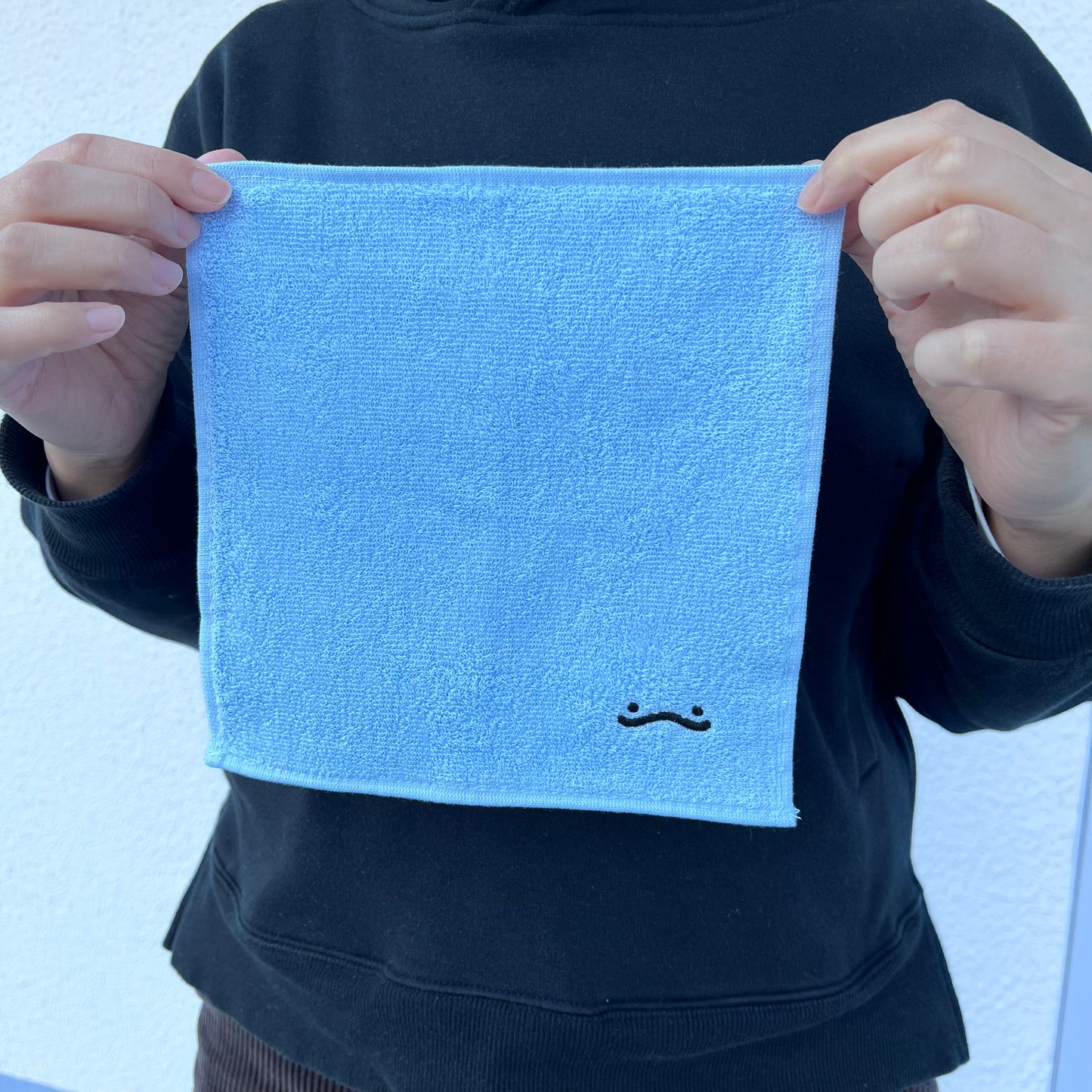 【親子イルカ】息子ちゃんのおかお刺繍タオルハンカチ