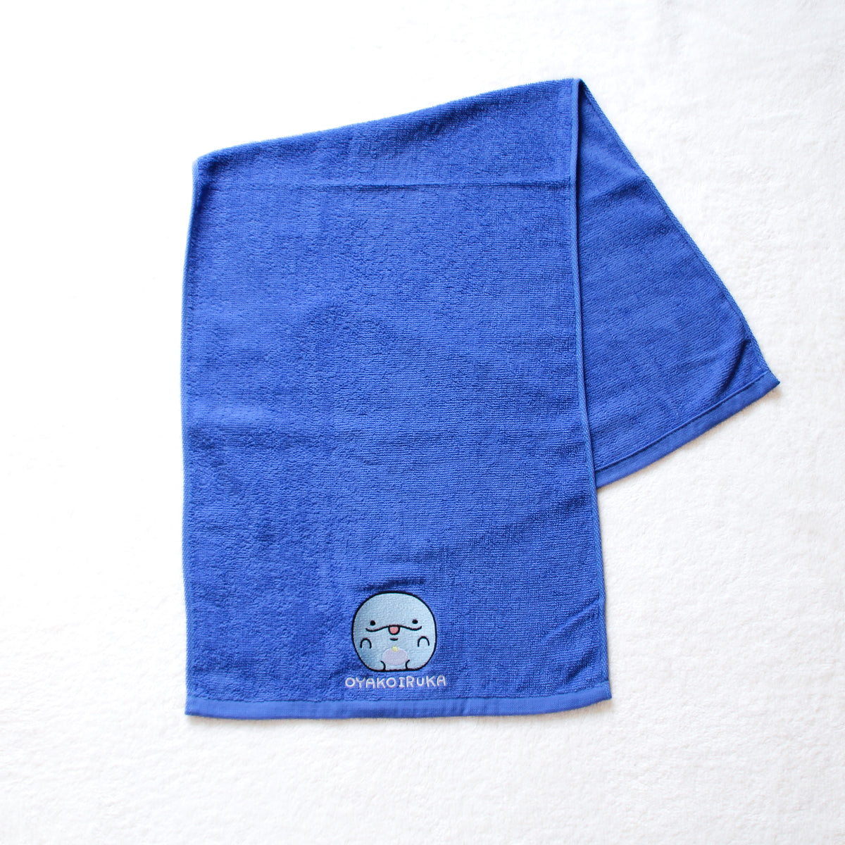 【親子イルカ】ワンポイント刺繍のフェイスタオル【5月中旬発送】