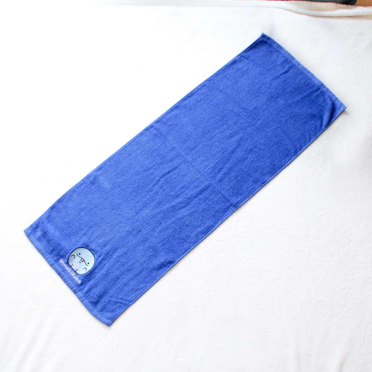 【親子イルカ】ワンポイント刺繍のフェイスタオル【5月中旬発送】
