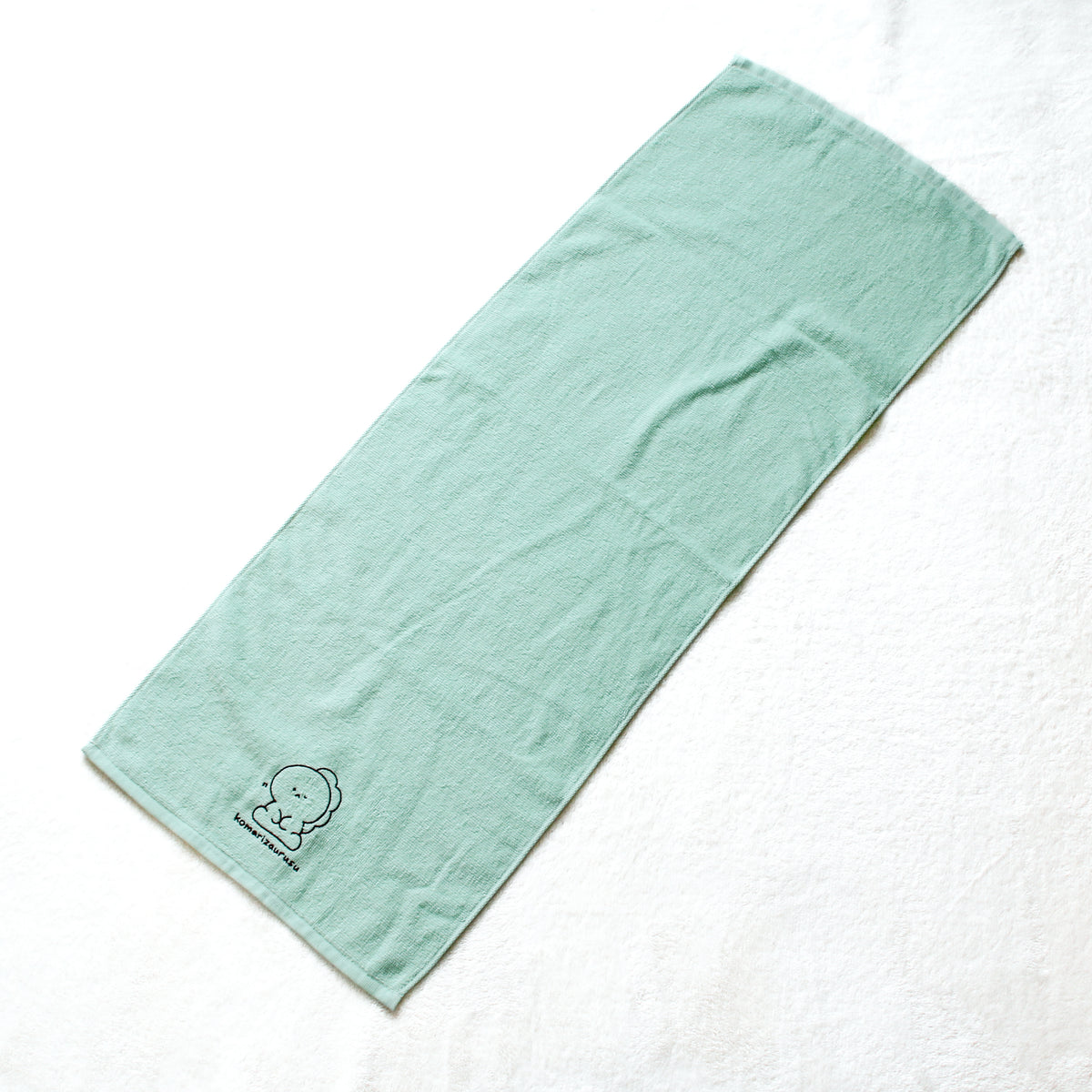 【困りザウルス】ワンポイント刺繍のフェイスタオル【5月中旬発送】