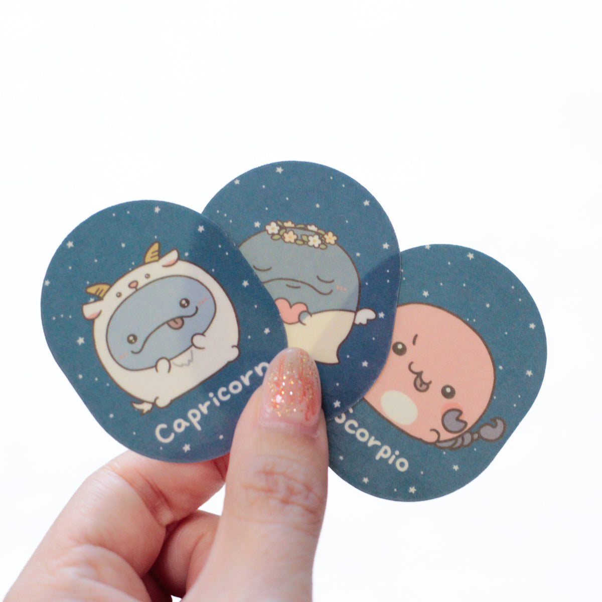 【親子イルカ】12星座ステッカー【10月下旬発送】