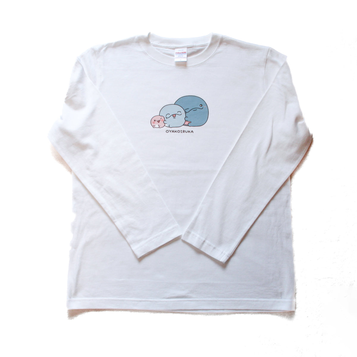 【親子イルカ】プリント長袖Tシャツ【3月中旬発送】
