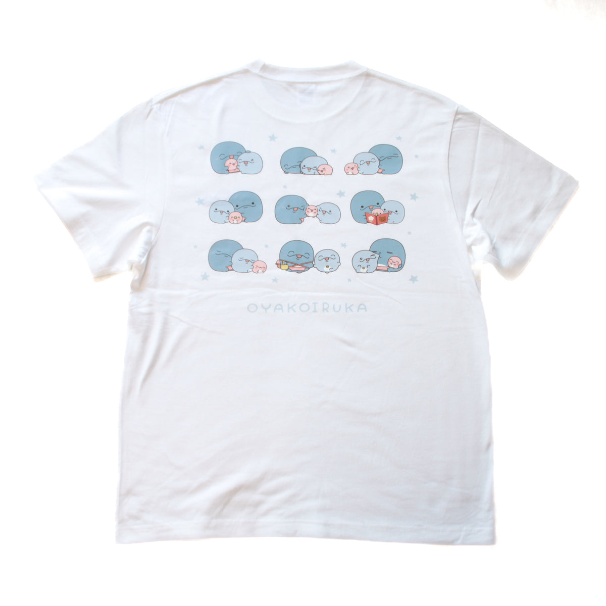 【親子イルカ】刺繍&プリント両面Tシャツ【5月下旬発送】