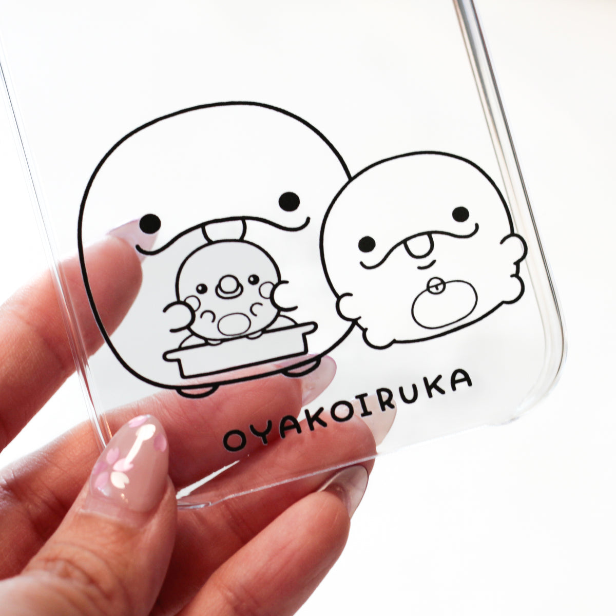 【親子イルカ】ほぼ全機種対応スマホケース【5月下旬発送】