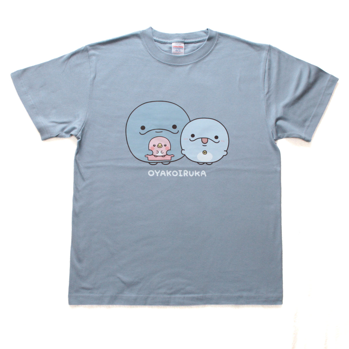 【親子イルカ】フロントプリントTシャツ【8月下旬発送】