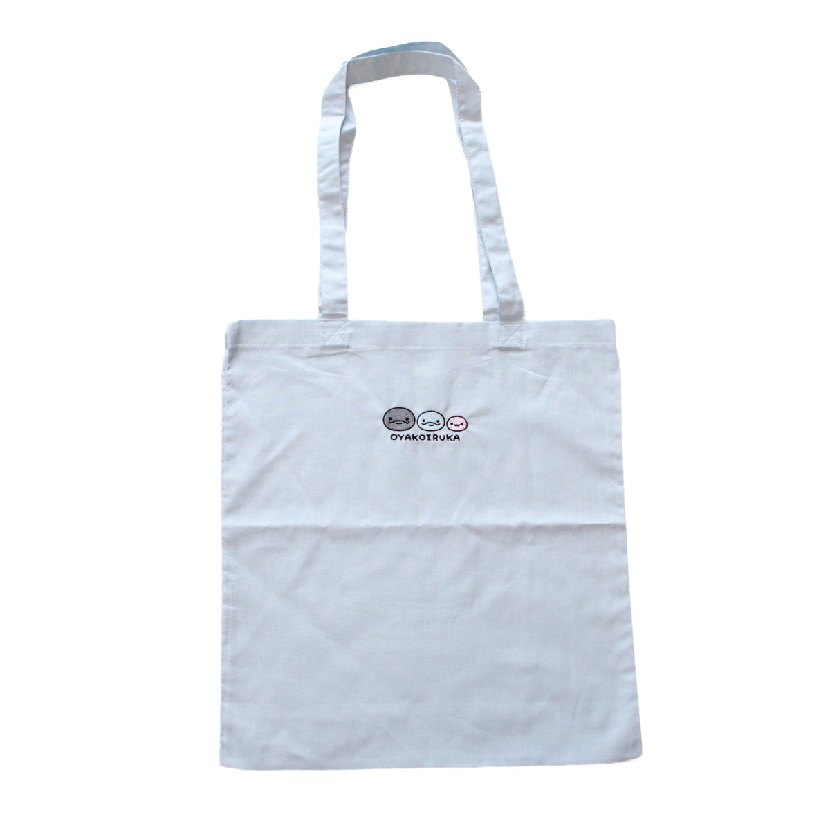 【親子イルカ】刺繍トートバッグ【9月下旬発送】