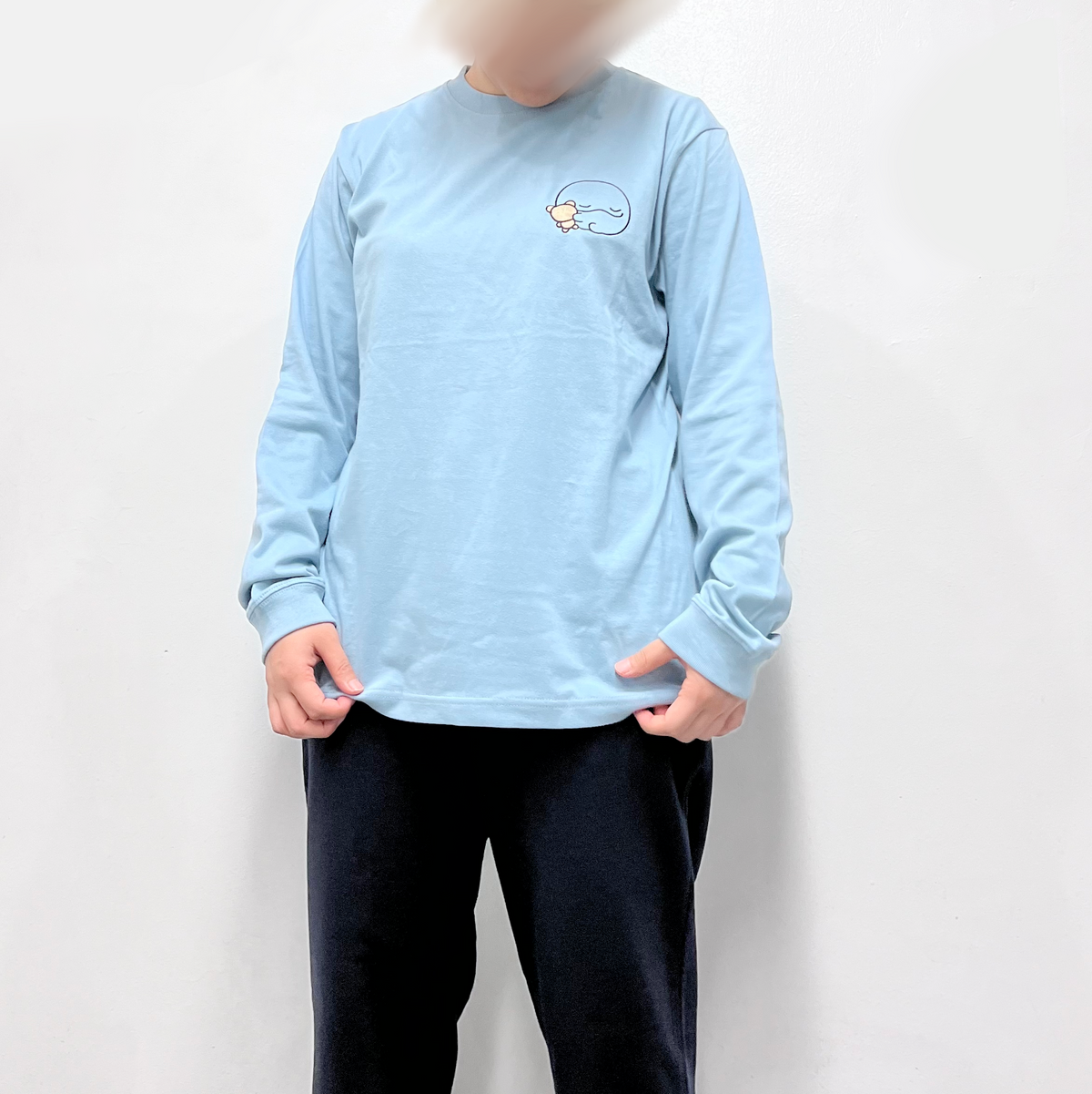 【親子イルカ】ぎゅーっと♡刺繍長袖Tシャツ【11月中旬発送】