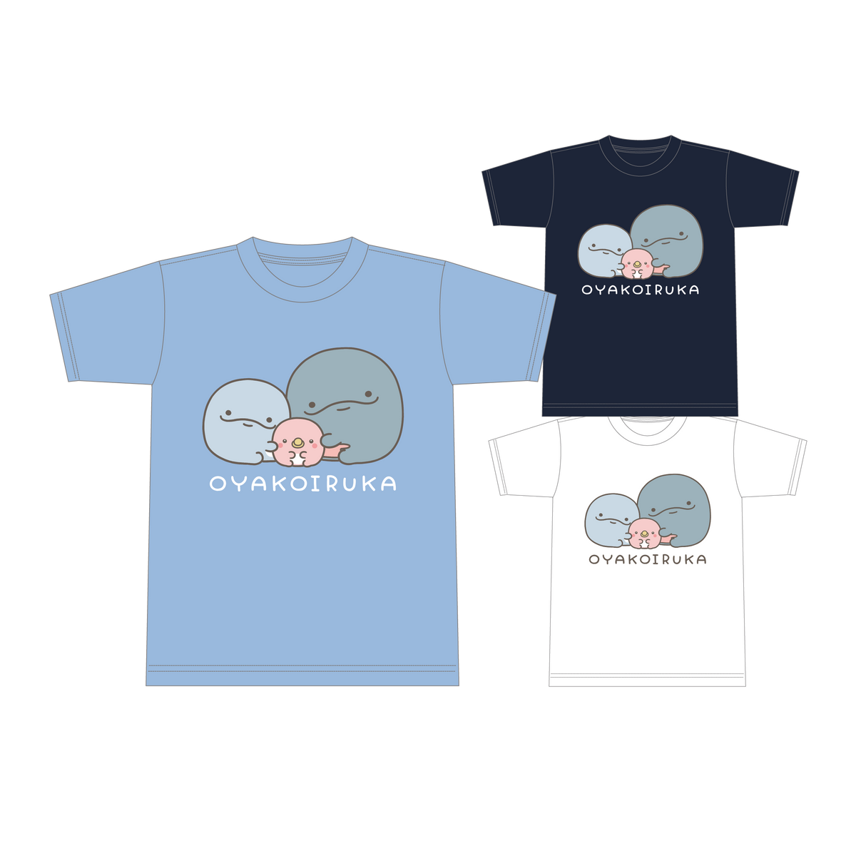 【親子イルカ】プリントTシャツ【6月中旬発送】