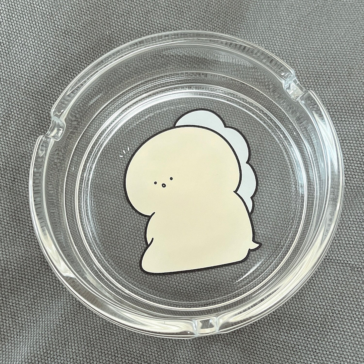 【困りザウルス】吸いすぎには気をつけて✨ガラス灰皿【10月中旬発送】