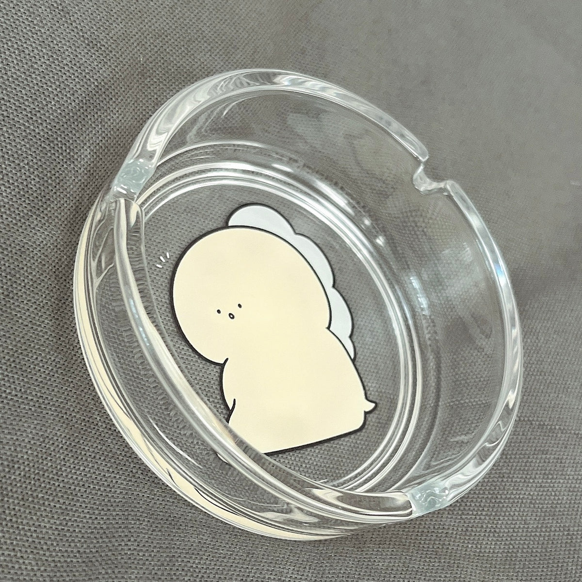 【困りザウルス】吸いすぎには気をつけて✨ガラス灰皿【10月中旬発送】