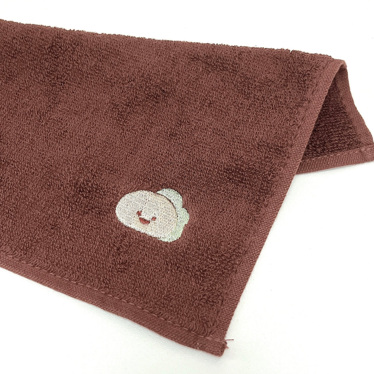 【困りザウルス】にっこり♪刺繍タオルハンカチ【11月中旬発送】