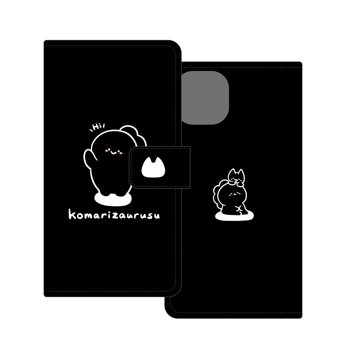 【困りザウルス】困りザウルスの手帳型スマホケース ARROWS、HUAWEIシリーズ【3月中旬発送】