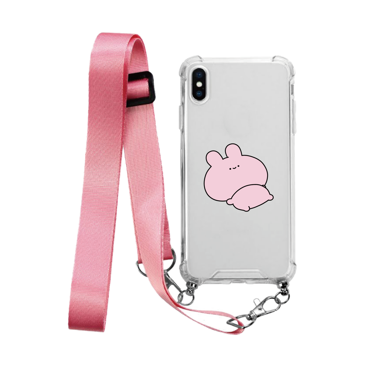 【あさみみちゃん】ネックストラップ付きiPhoneケース【5月中旬発送】
