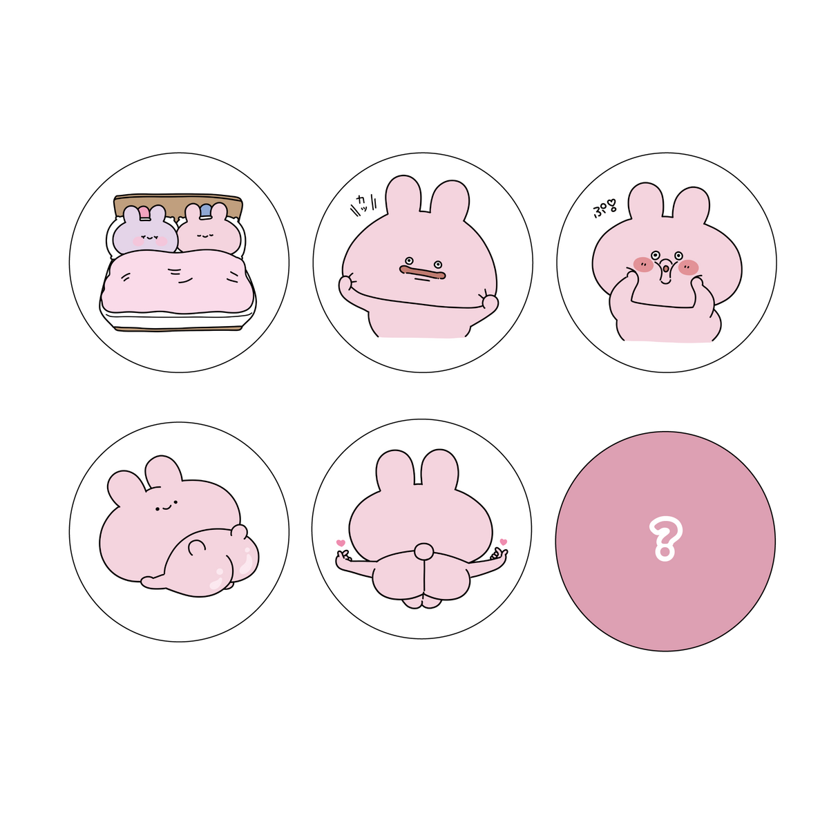 【あさみみちゃん】シークレットあり♪ランダム缶バッジコンプリートセット(全6種)【11月中旬発送】