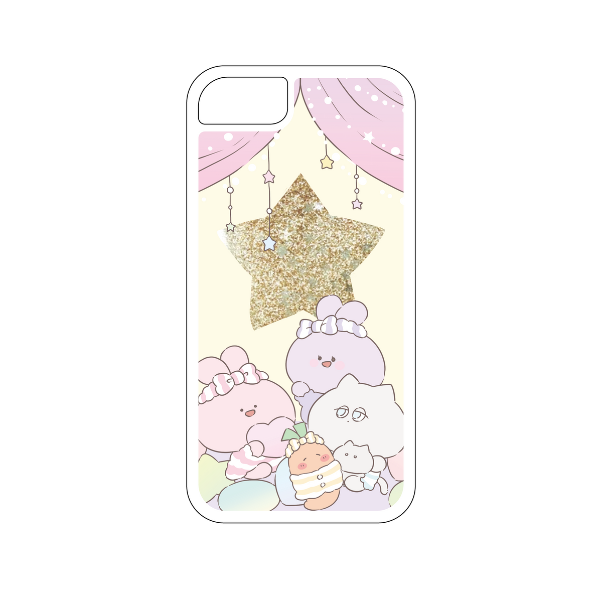 【あさみみちゃん】きらきら星のグリッターiPhoneケース(パジャマパーティー)