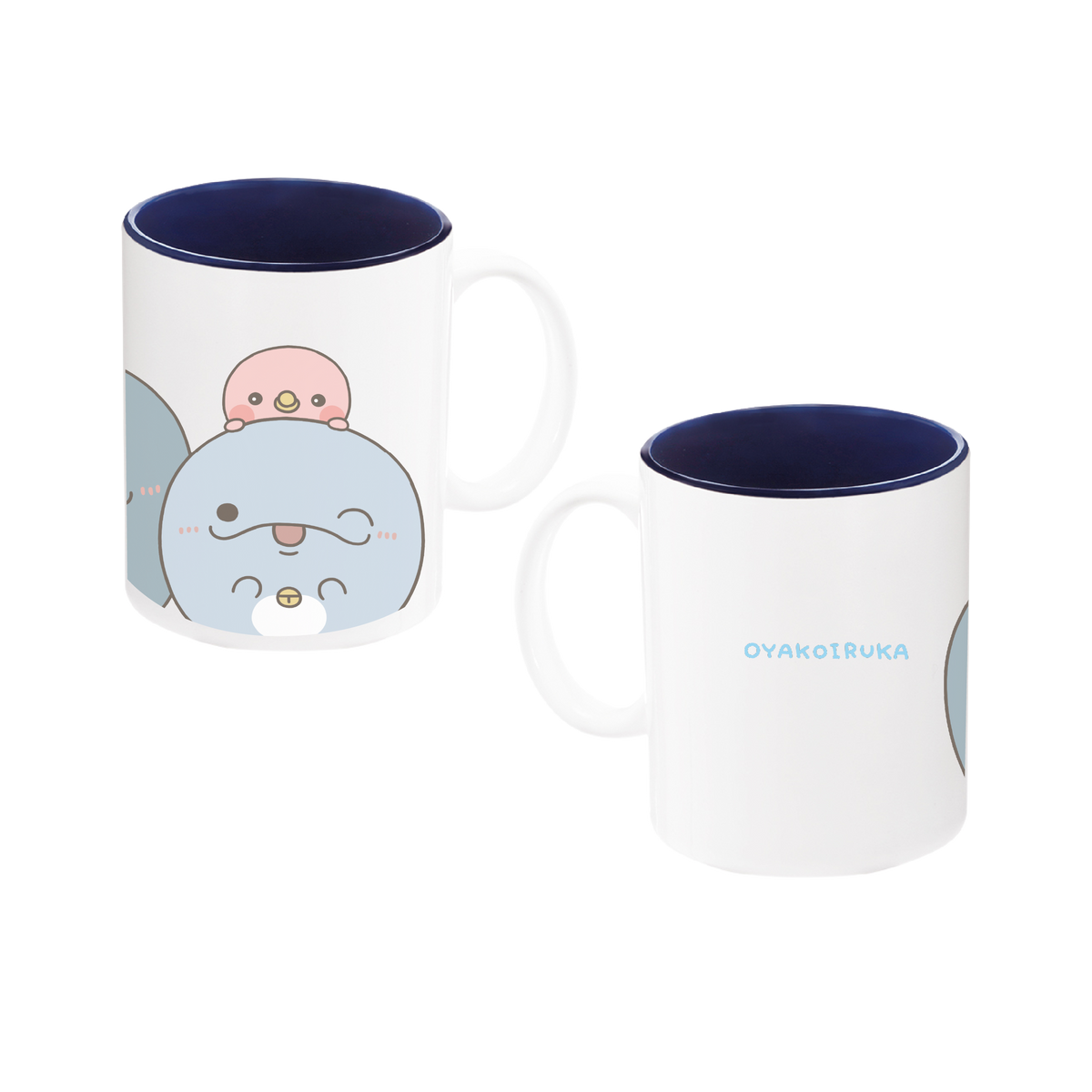 【親子イルカ】カラーマグカップ【10月下旬発送】