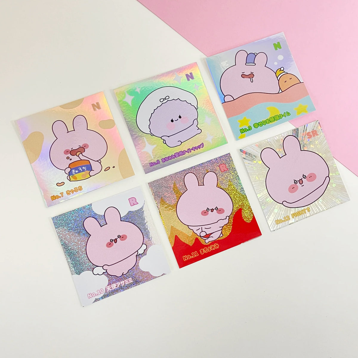 【あさみみちゃん】スクエアランダムホロステッカー第2弾(No.07-12)(再販)【9月下旬発送】