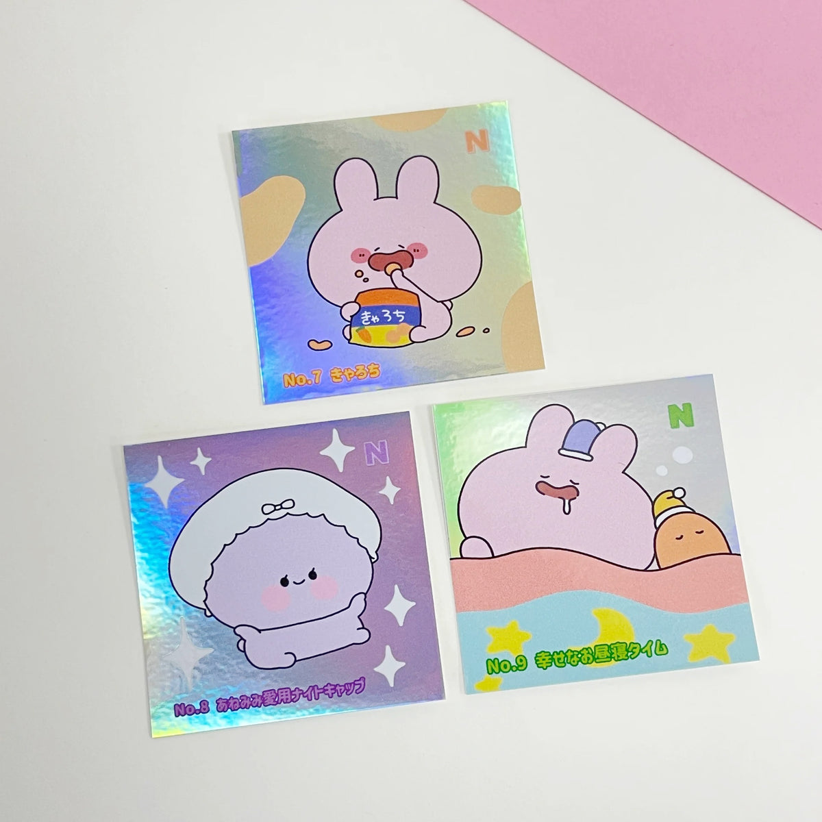 【あさみみちゃん】スクエアランダムホロステッカー第2弾(No.07-12)(再販)【9月下旬発送】