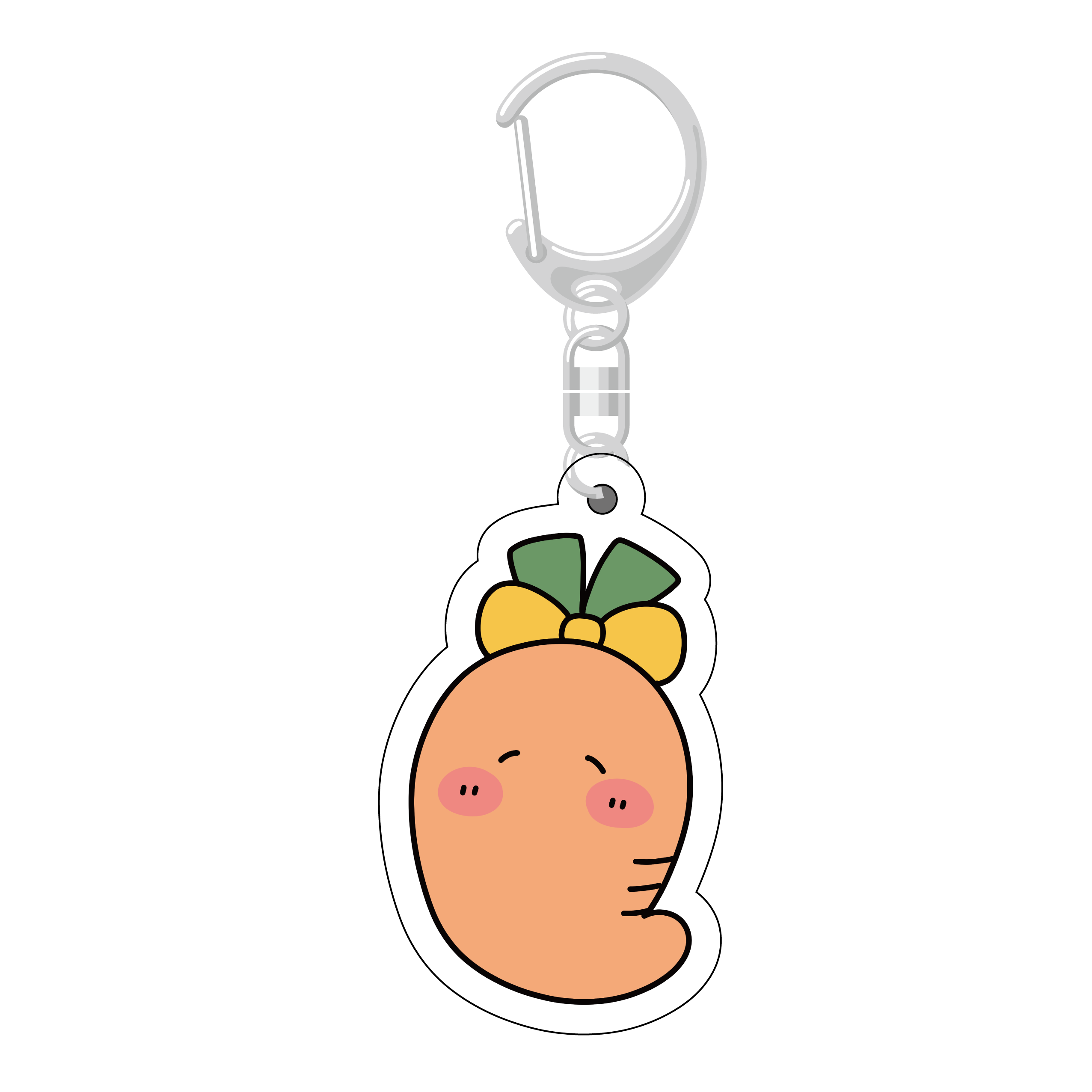 あさみみちゃん】アクリルキーホルダー（リボンにんじんちゃん）【3月
