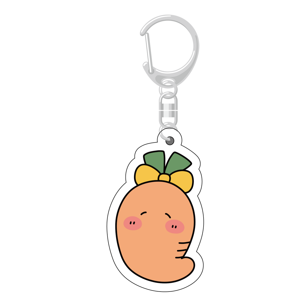 【あさみみちゃん】アクリルキーホルダー(リボンにんじんちゃん)【3月上旬発送】
