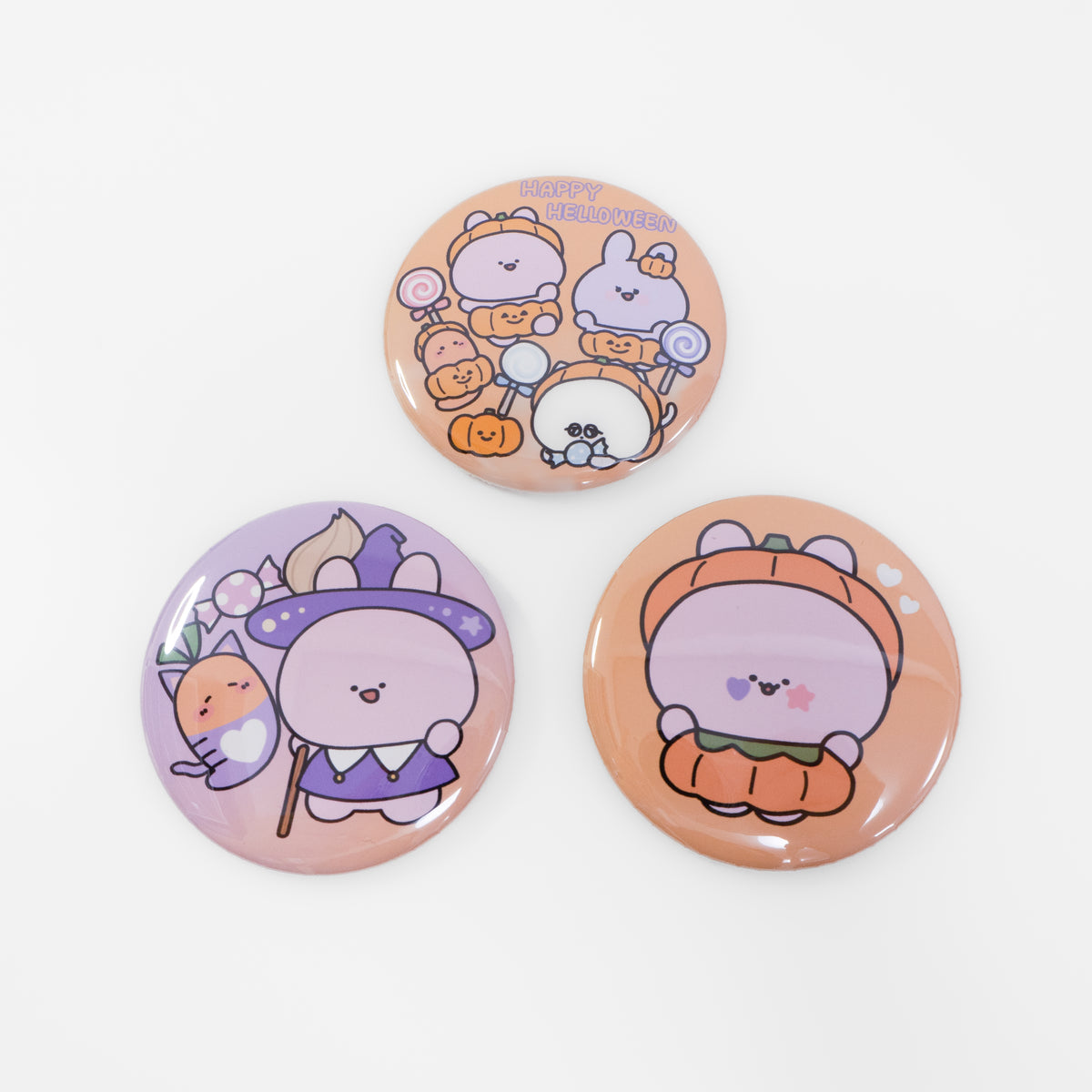 【あさみみちゃん】ハッピーハロウィンランダム缶バッジ(全3種)【10月下旬発送】