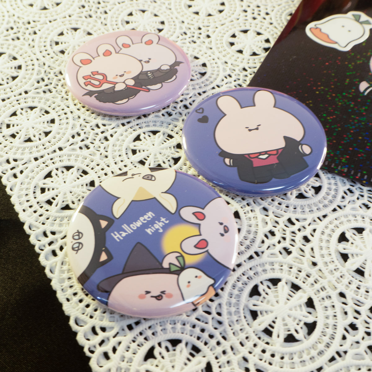【あさみみちゃん】ハロウィンナイトランダム缶バッジ(全3種)【10月下旬発送】