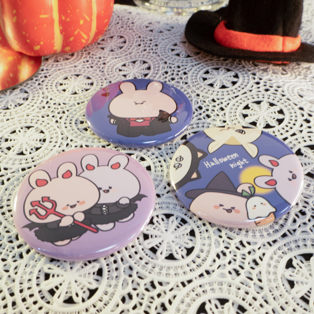 【あさみみちゃん】ハロウィンナイトランダム缶バッジ(全3種)【10月下旬発送】