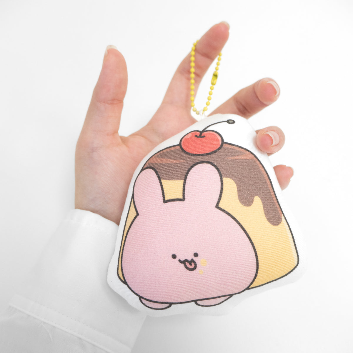 【あさみみちゃん】クッションキーホルダー(プリン)